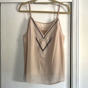 41 Hawthorn camisole ivory with black and white stitching